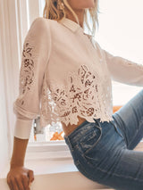 Seychelle Cropped Lace Blouse