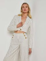 Izzie Striped Cropped Blazer