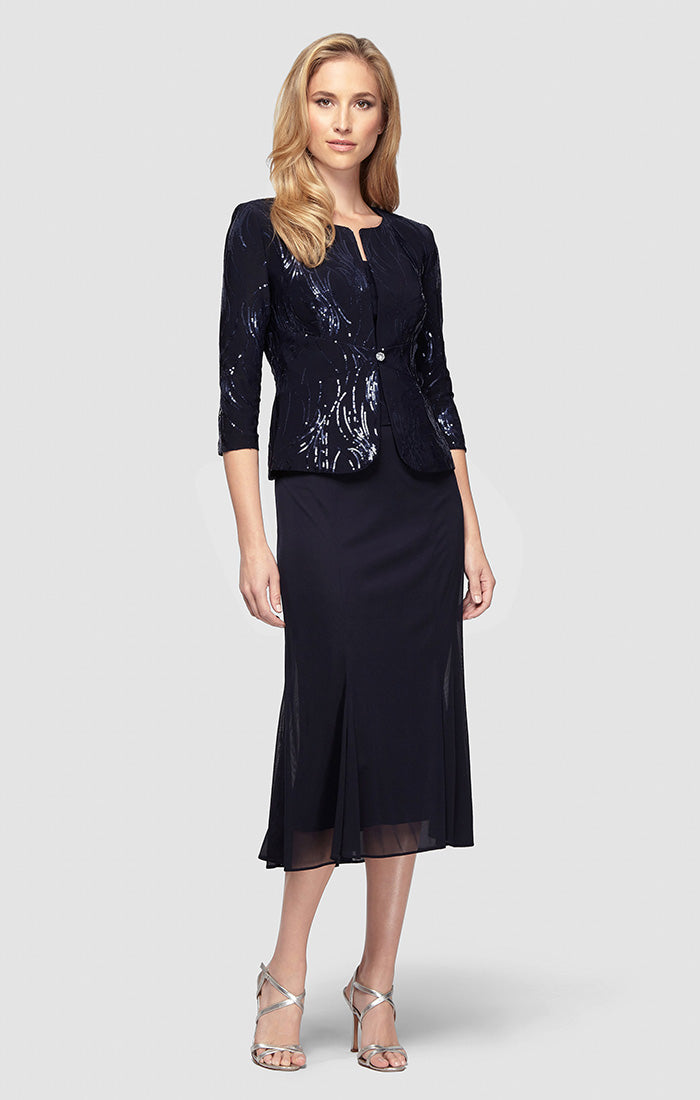 Annabelle Godet Detail Firework Sequin Jacket Dress