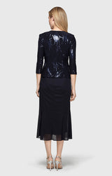 Annabelle Godet Detail Firework Sequin Jacket Dress