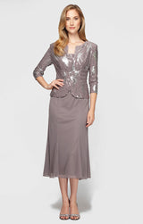 Annabelle Godet Detail Firework Sequin Jacket Dress